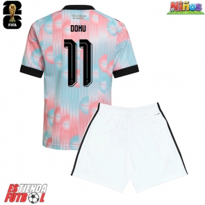 Bélgica Jeremy Doku #11 Segunda Equipación Niños Mundial 2026 Manga Corta (+ Pantalones cortos)
